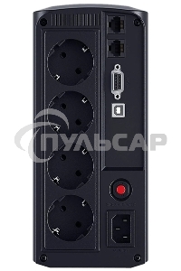 Источник бесперебойного питания UPS CyberPower VP1000ELCD Line-Interactive 1000VA/550W USB/RS-232/RJ11/45 (4 EURO)