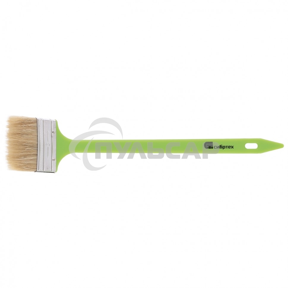 Кисть радиаторная 75 мм, натуральная щетина, пластиковая ручка Сибртех
