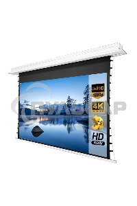 Экран для проектора S'OK SCPSMC-221X125ED45GF для встраивания в потолок моторизованный 100'' с боковым натяжением, полотно Grey Fiberglass, экстрадроп 45см