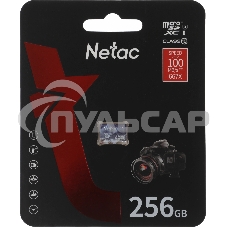Флеш карта microSDHC 256Gb Netac P500 ULTRA NT02P500ULT-256G-S (без SD адаптера) 100Mb/s