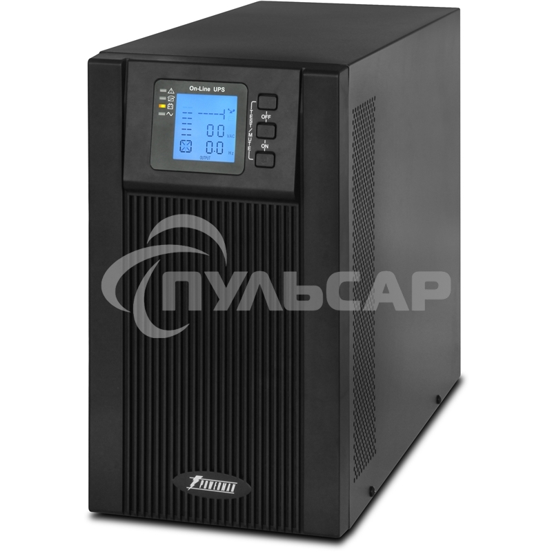 Источник бесперебойного питания Powerman ИБП Online 2000 Plus черный ( внешний блок батарей, в комплект не входит)