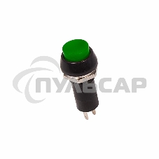 Выключатель-кнопка Rexant 250V 1А (2с) ON-OFF зеленая