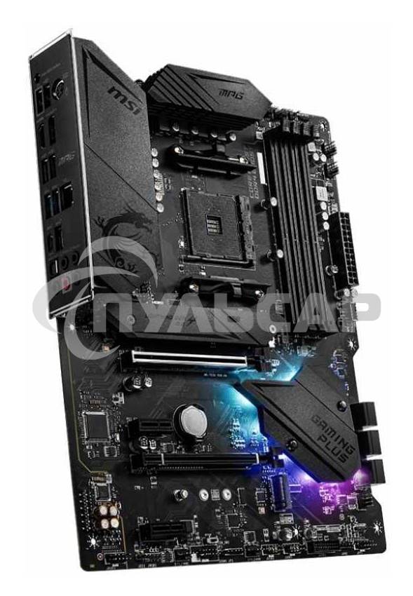 Материнская плата MSI MPG B550 GAMING PLUS, AM4, AMD B550, 4xDDR4, 6xSATA, 2xM.2, 1xPCI-E 4.0 x16, 1xPCI-E 3.0 x4, 2xPCI-E x1, 1xHDMI, 1xDP, 1x 1Gb LAN, 4xUSB-A 2.0, 2xUSB-A 3.2 Gen 1, 1xUSB-A 3.2 Gen 2, 1xUSB-C 3.2 Gen 2, 5x3.5 мм, 7.1, ATX