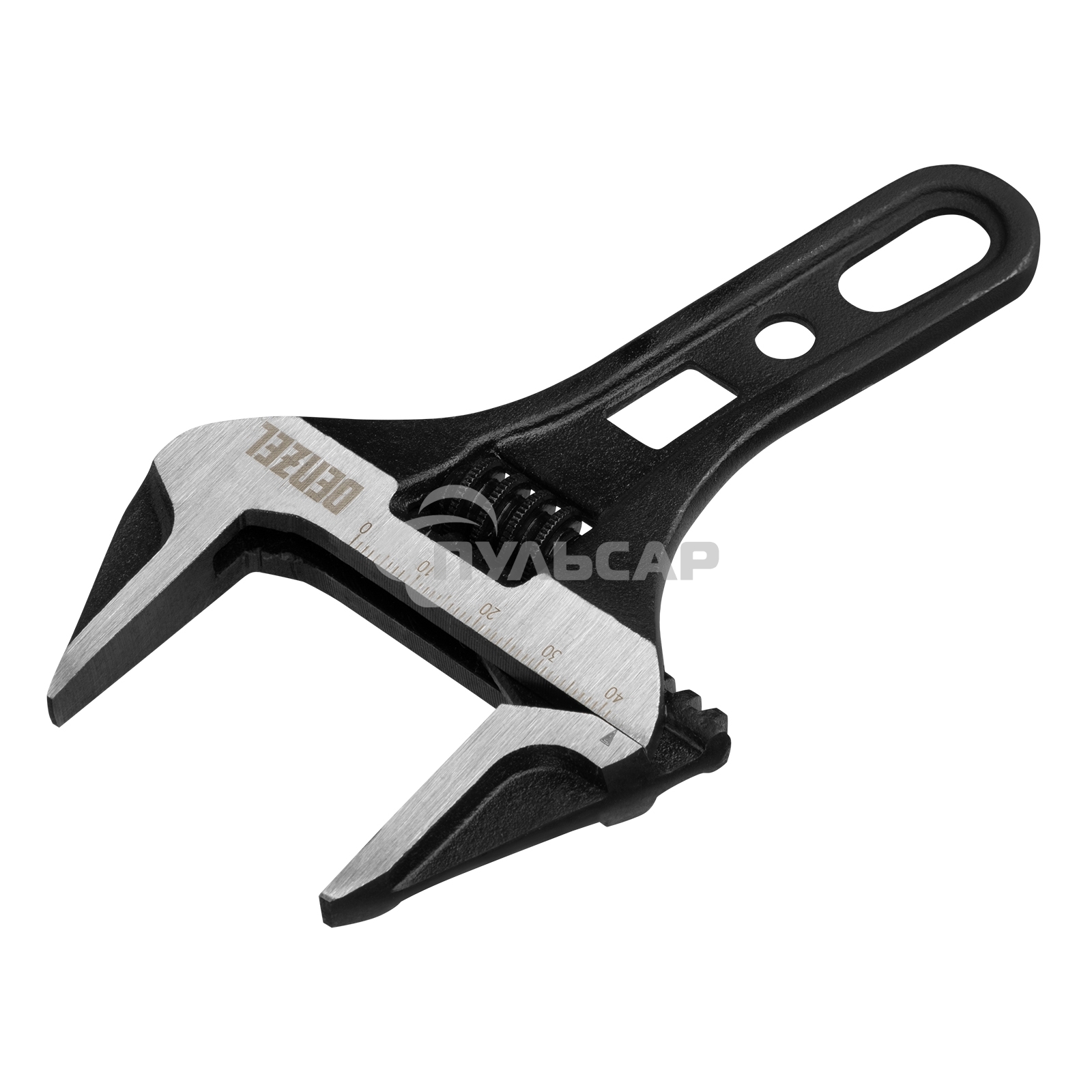 Ключ разводной 155 мм, CrV, кованый, укороченная рукоятка Denzel