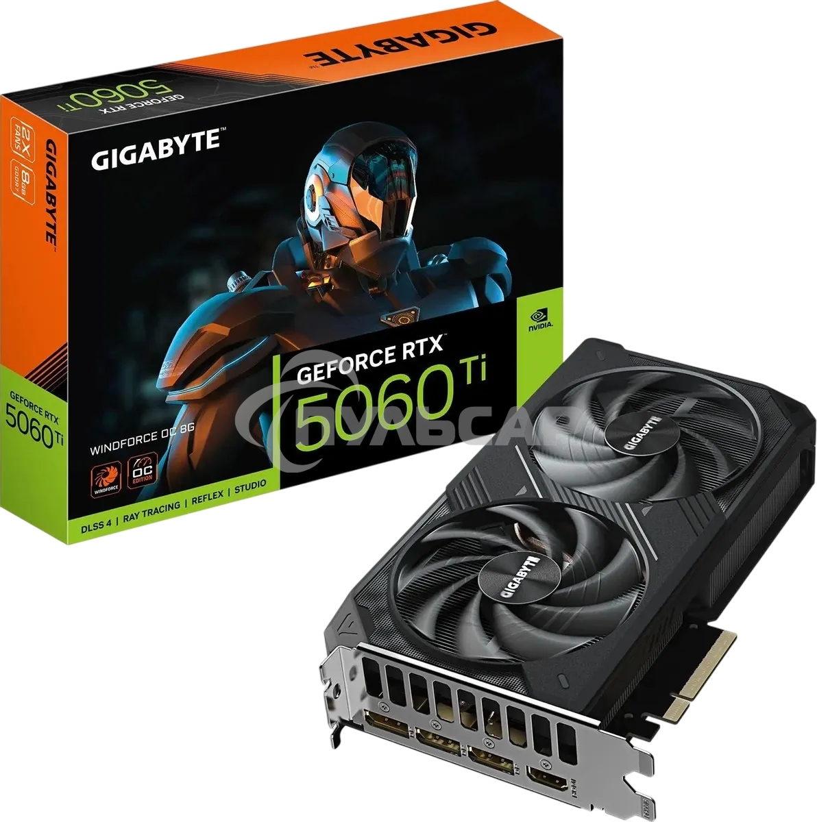 Видеокарта Gigabyte PCI-E 5.0 GV-N506TWF2OC-8GD 1.0 NVIDIA GeForce RTX 5060TI 8Gb 128bit GDDR7 2587/28000 HDMIx1 DPx3 HDCP Ret