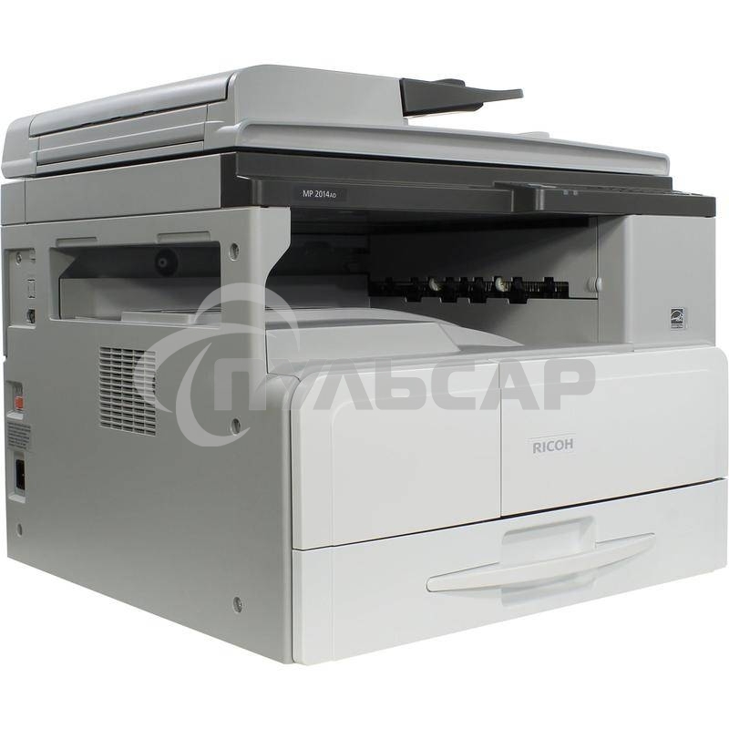 МФУ лазерное Ricoh MP 2014AD (912356/417378), A3, ч/б, печ. до 20 стр/мин. (А4) до 12 стр/мин. (А3), скан. до 6 стр/мин (цв.) 15 стр/мин (ч/б), 600x600dpi, USB