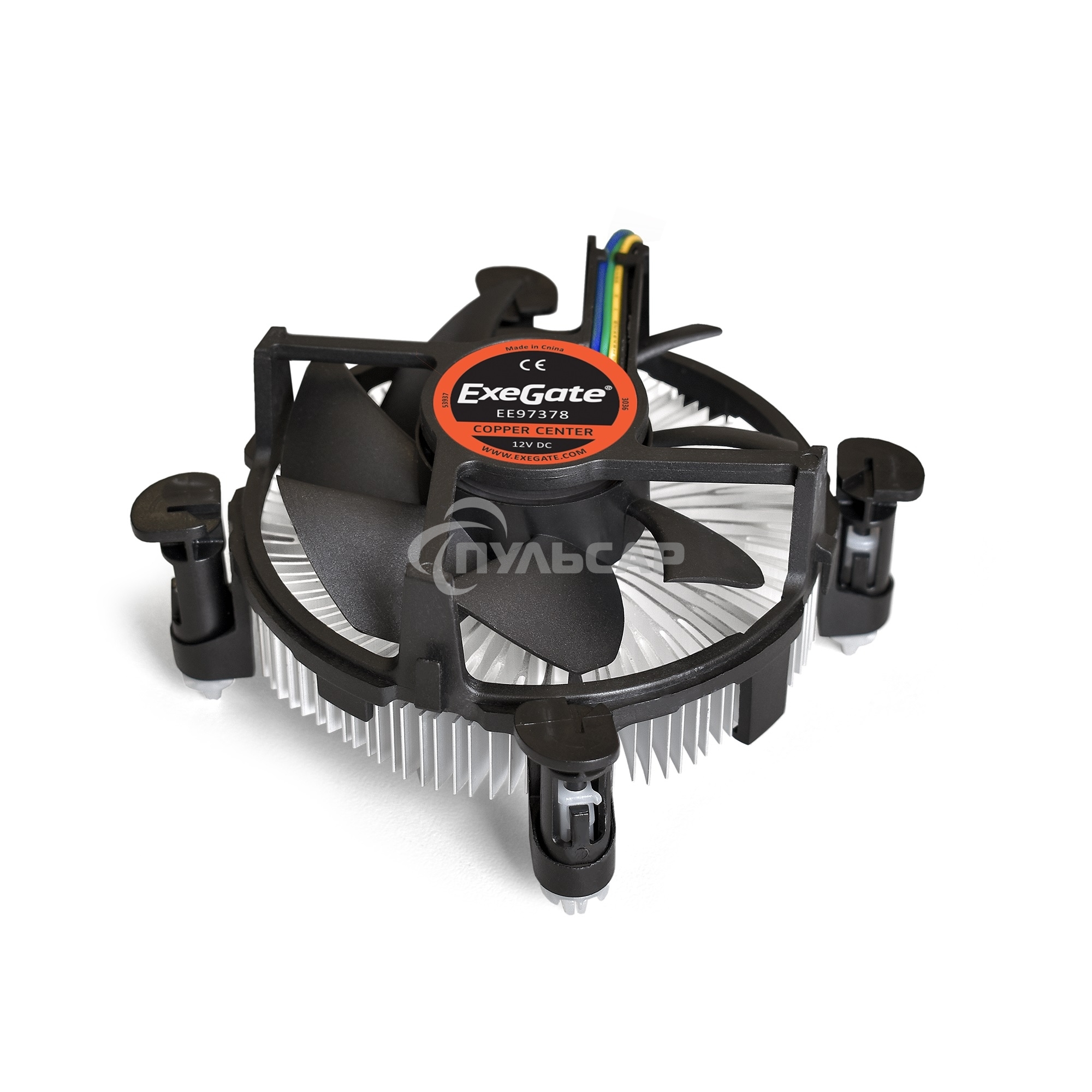 Кулер для процессора ExeGate EЕ97378 черный, 92 мм, алюминий/медь, 2400 об/мин, 23 дБ, 4 pin, 95 Вт, 60 мм
