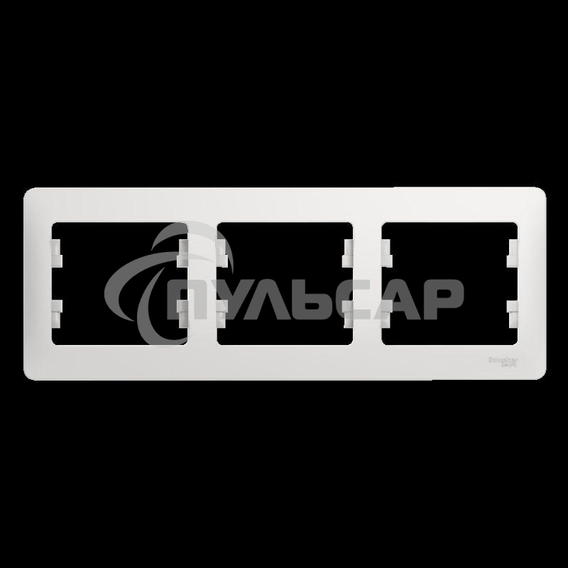 Рамка 3-м Glossa горизонт. бел. SchE GSL000103