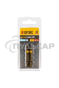 Набор бит SL5,0х50, сталь S2, шестигранный профиль, 2 шт. Denzel