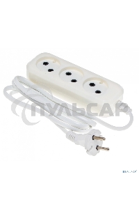 Сетевой удлинитель Buro BU-PSL3.1/W 1.5м (3 розетки) белый (пакет ПЭ)