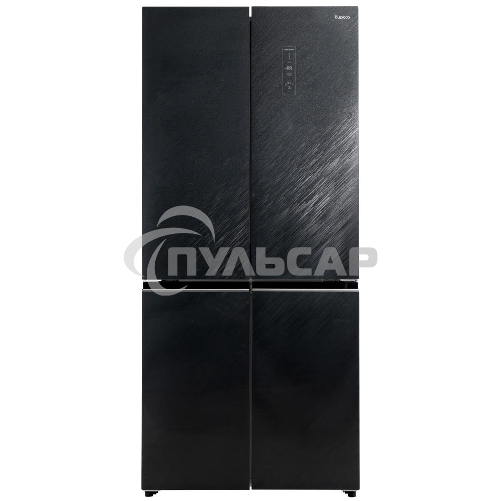 Холодильник Бирюса CD 496 TBG текстурированное черное стекло трехкамерный 334/162л морозилка снизу, NoFrost, Side by Side