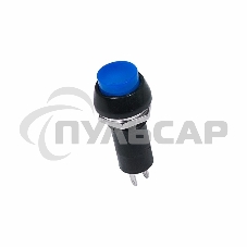 Выключатель-кнопка Rexant 250V 1А (2с) ON-OFF синяя