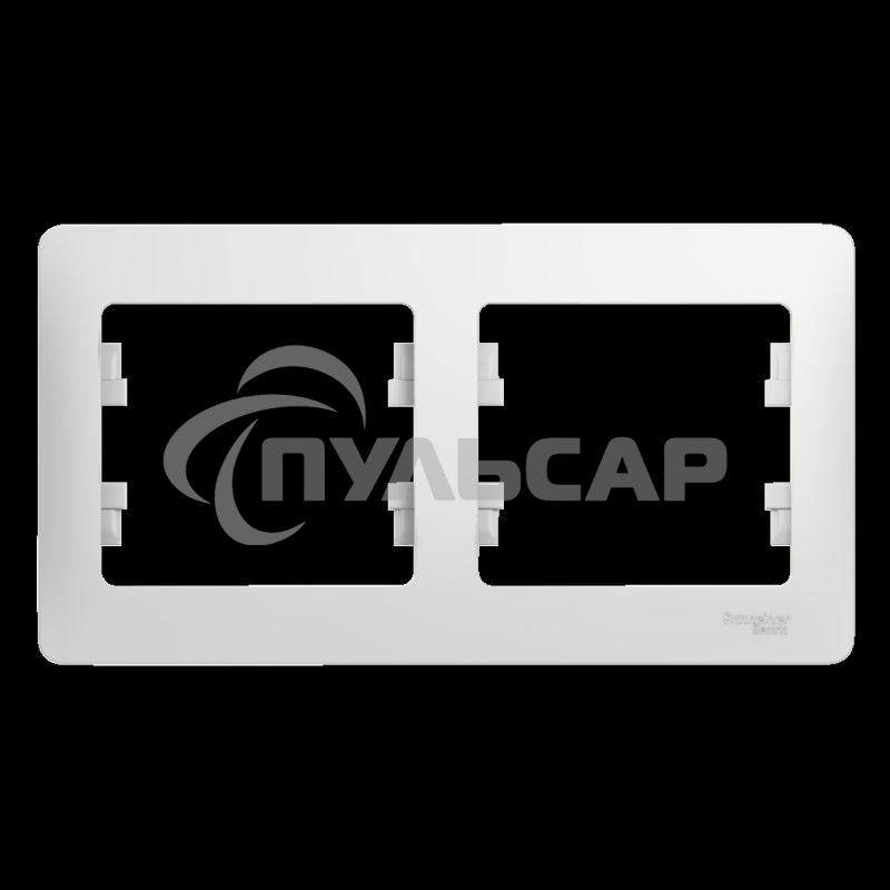 Рамка 2-м Glossa горизонт. белый  SchE GSL000102