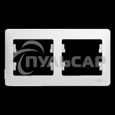 Рамка 2-м Glossa горизонт. белый  SchE GSL000102