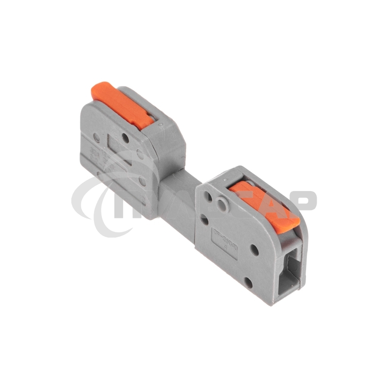 Клемма СМК 222-421R проходная разъемная 1 полюс серая 0,2-2,5/4мм² (50 шт/уп) Rexant