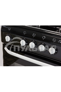 Плита газовая De Luxe 5040.36Г (КР) черный, конфорок 4 шт, духовка 43 л, 50 см x 85 см x 50 см
