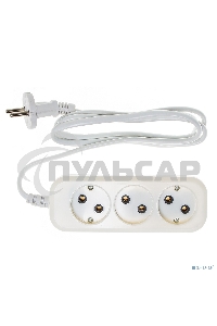 Сетевой удлинитель Buro BU-PSL3.1/W 1.5м (3 розетки) белый (пакет ПЭ)