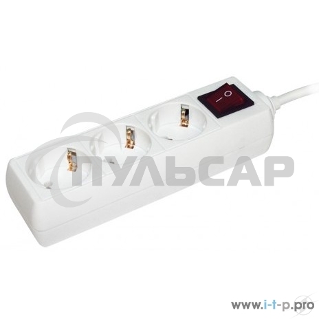 Удлинитель ИЭК WYP10-16-03-03-ZK-N 3х3м с заземл. 16А IP20 У03К с выкл. ПВС 3х1