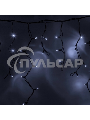 Гирлянда Neon-night Айсикл (бахрома) светодиодный, 4,0 х 0,6 м, черный провод каучук, 230 В, диоды белые, 128 LED