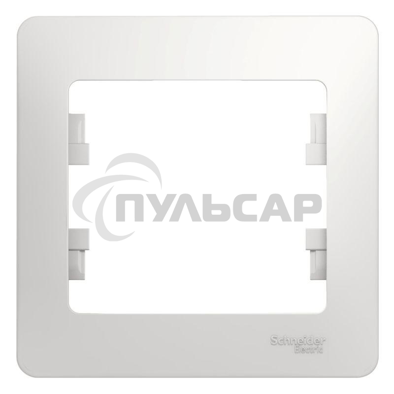 Рамка 1-м Glossa белый  SchE GSL000101