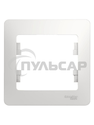 Рамка 1-м Glossa белый  SchE GSL000101