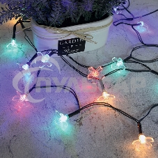 Каскад Lamper Ночной букет LED 4 м с выносной солнечной панелью 2 м и аккумулятором, теплое белое свечение