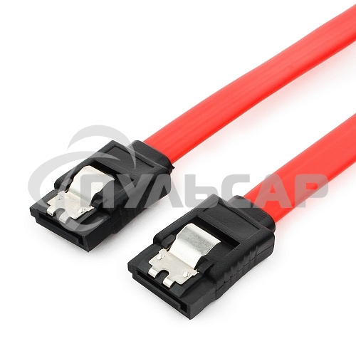 Кабель интерфейсный SATAIII Cablexpert CC-SATAM-DATA-0.3M, 30см, 7pin/7pin, защелка, пакет