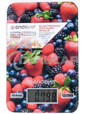 Весы кухонные Endever Skyline KS-528 (5кг, стекло, ягоды)