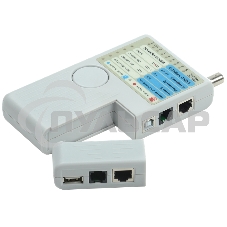 Тестер для витой пары ITK 4в1 RJ45/RJ11/BNC/USB с элем. пит.
