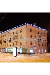 Гирлянда Neon-night Айсикл (бахрома) светодиодный, 4,0 х 0,6 м, черный провод каучук, 230 В, диоды белые, 128 LED