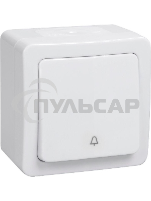 Выключатель кнопочный 1-кл. ОП ГЕРМЕС PLUS ВСк20-1-0-ГПБ IP54 (цвет клавиши: белый) ИЭК EVMP13-K01-10-54-EC