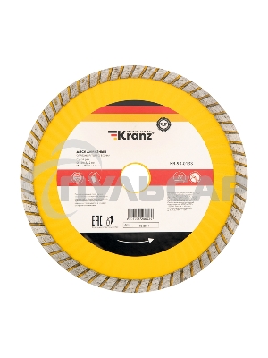 Диск алмазный отрезной KRANZ Turbo волна 180x22.2 мм