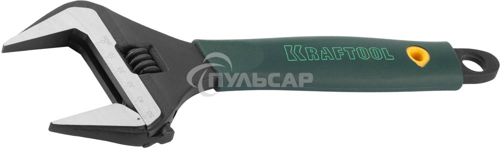 Ручной инструмент KRAFTOOL 27258-25 Ключ разводной Cr-V,фосфатир,эргоном рукоятка из эластомера,увелич зев,угол наклона губок 15град,250мм/10