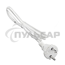 Шнур с электр. вилкой (ШВВП-ВП 2х0.75) 2.2м бел. UNIVersal 9632227