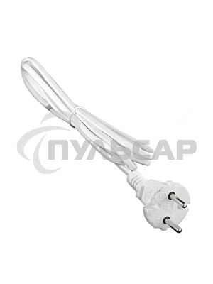 Шнур с электр. вилкой (ШВВП-ВП 2х0.75) 2.2м бел. UNIVersal 9632227