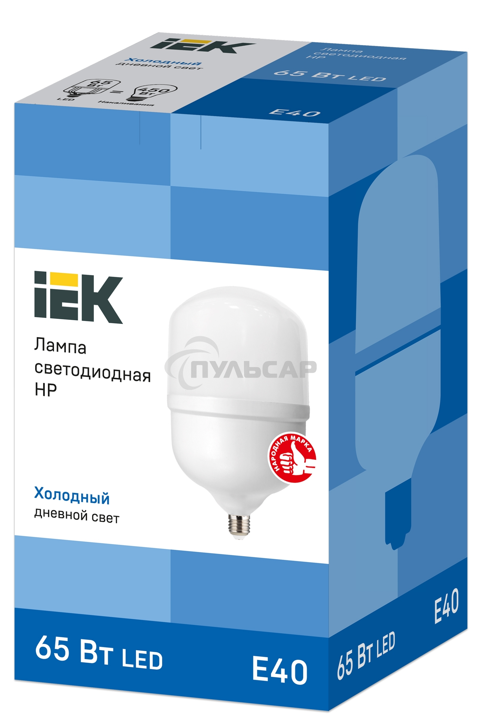 Лампа светодиодная IEK LLE-HP-65-230-65-E40 HP 65Вт 230В 6500К E40