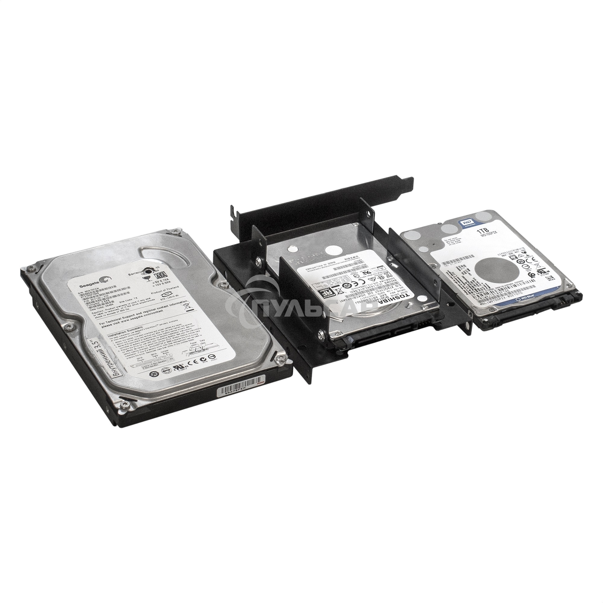 Салазки (переходник) ExeGate EX292548RUS HD-22O13TbM металлические для установки 2xHDD/SSD 2.5