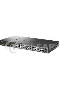 Сетевой коммутатор Smart L2 Surveillance Switch 24х1000Base-T PoE, 4xCombo 1000Base-T/SFP, PoE Budget 370W, Long-range PoE up to 250m