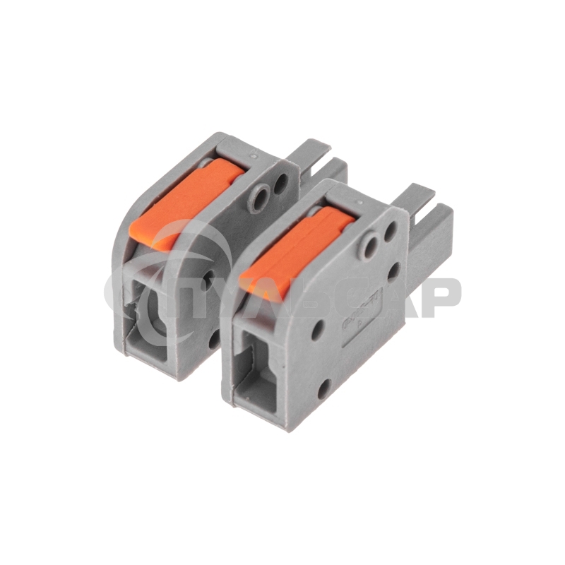 Клемма СМК 222-421R проходная разъемная 1 полюс серая 0,2-2,5/4мм² (50 шт/уп) Rexant
