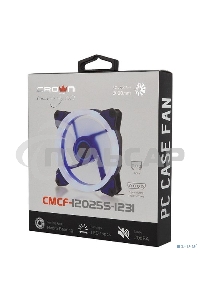 Вентилятор для корпуса Crown CMCF-12025S-1231 черный/синий, 120 мм, 1650 об/мин, 23 дБ, 3 pin