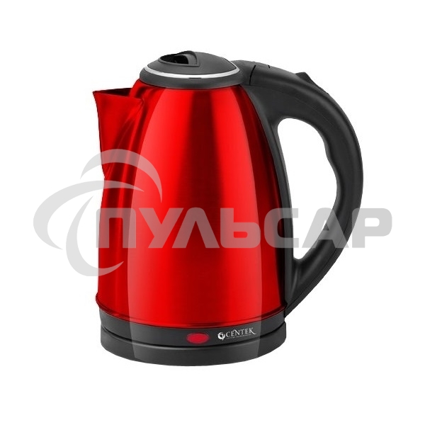 Чайник Centek CT-1068 RED (красный) металл 2л, 2000W, хромированная вставка на крышке