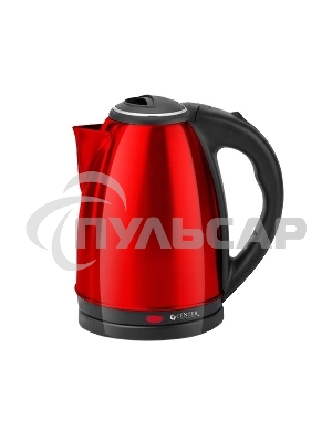 Чайник Centek CT-1068 RED (красный) металл 2л, 2000W, хромированная вставка на крышке