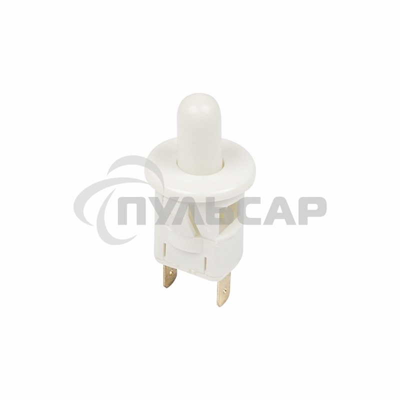 Выключатель-кнопка 250V 2.5А (2с) ON-(OFF) Б/Фикс белый (мебельная) Rexant