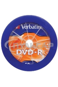 Диск DVD-R Verbatim 4.7Gb 16x Cake Box (50шт) (43731)