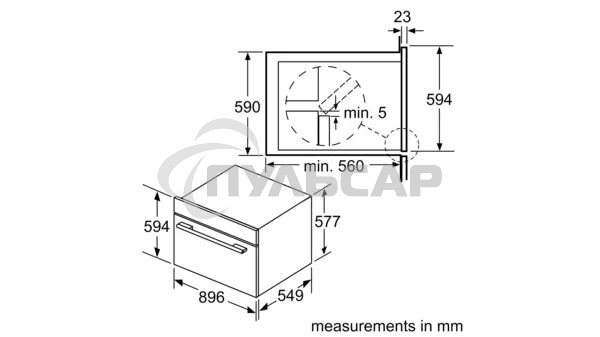 Встраиваемый газовый духовой шкаф Siemens VB011CBR0M IQ100 90*60см, 92л