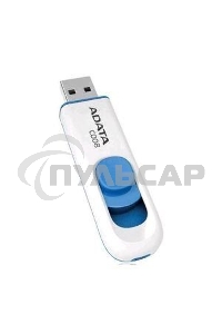 Флешка USB ADATA C008 (AC008-16G-RWE), 16 Gb, USB 2.0, R/W 15/5, белый/синий