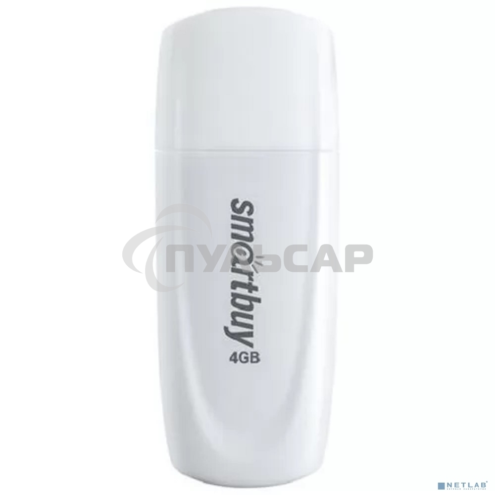 Флешка USB Smartbuy R/W Scout White (SB004 Gb2SCW), 4 Gb, USB 2.0, R/W 10/7, белый
