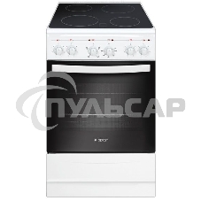 Плита электрическая Gefest 5160-01 0033 белый, конфорок 4 электрических, духовка 55 л, 50 см x 85 см x 58.5 см