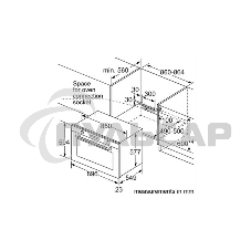 Встраиваемый газовый духовой шкаф Siemens VB011CBR0M IQ100 90*60см, 92л