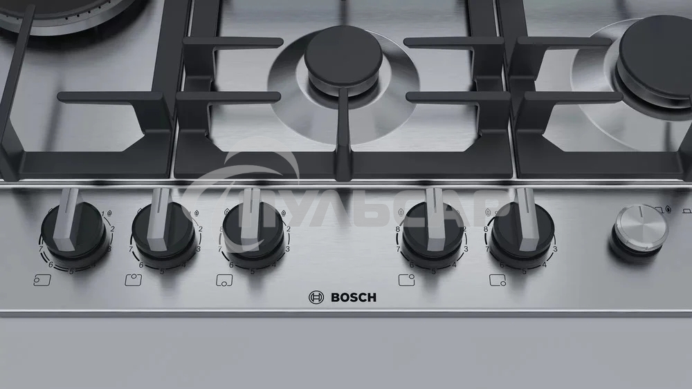 Газовая варочная панель Bosch PCS7A5M90 нержавеющая сталь